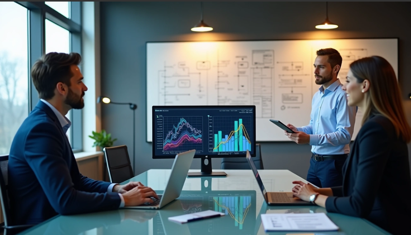 an images of business partners talking to each other