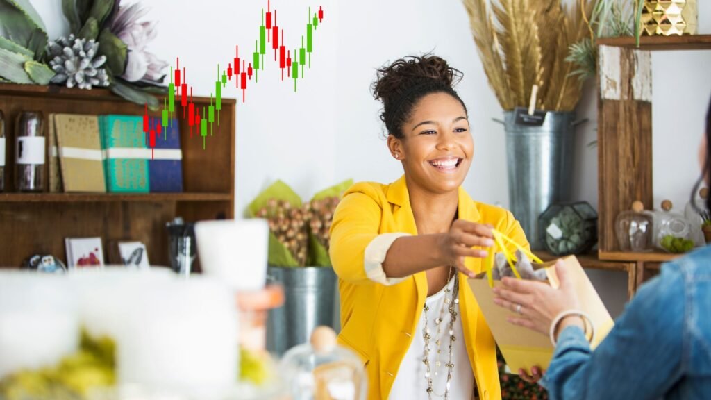 Customer Behavior Analytics A picture showing a happy customer