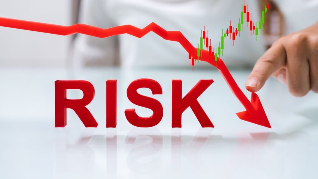 Risk Prediction Modeling A picure of a word written "Risk" and an arrow bending over it
