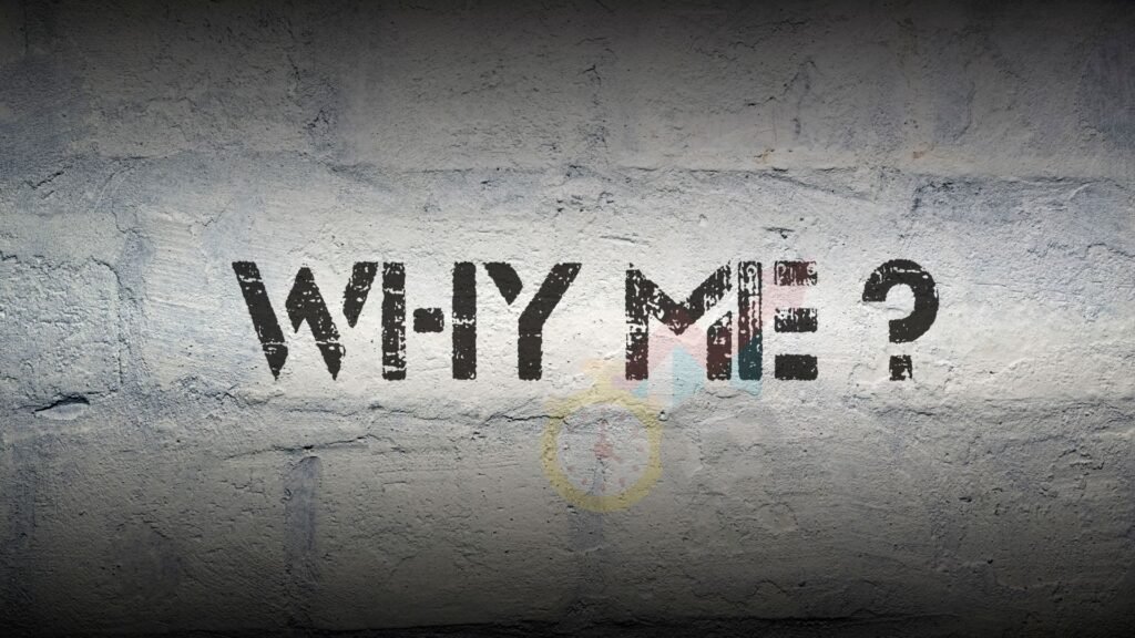 Why choose me An image showing a board with phrase written on it "Why Me?"