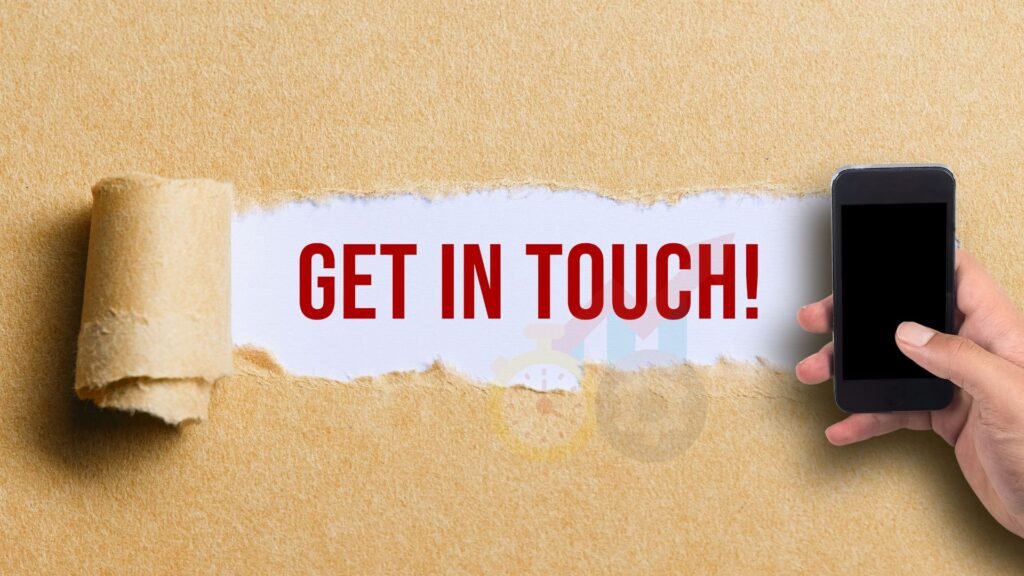 Contactsss an image showing a text written on it "Get in Touch"