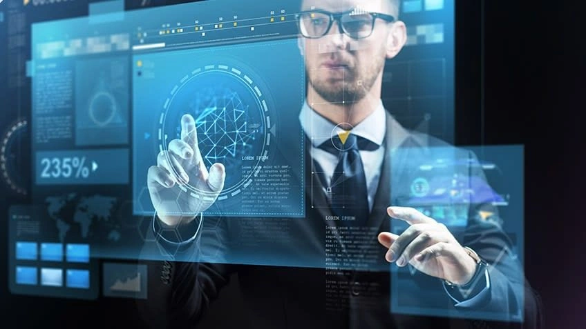 Start A Data Science Consulting Business: Step-by-Step Guide an image showing a data science consultant watching a dashbord chart