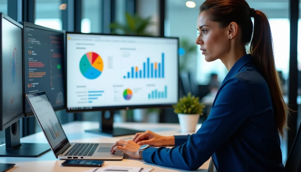 an image showing a consultant working on a sentiment analysis for a Voice of customer analytics project 