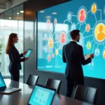 17 Customer Segmentation Analysis Methods Expert Use in 2025 an image showing two consultants working on customer segmentation and watching customer charts on the board in a modern settings