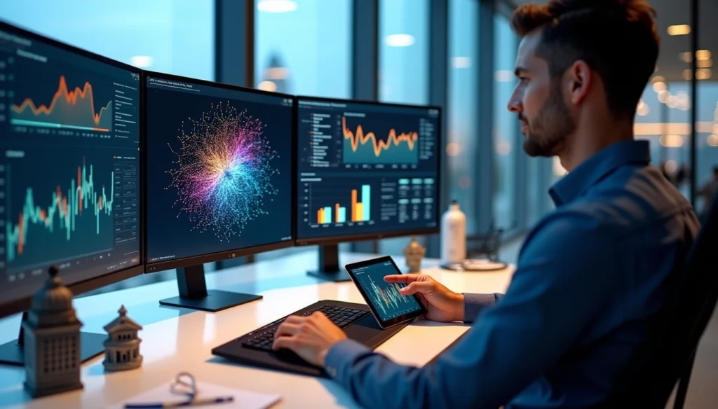 An image showing a data  scientist working on a Big Data Predictive Analytics