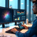 An image showing a data scientist working on a Big Data Predictive Analytics